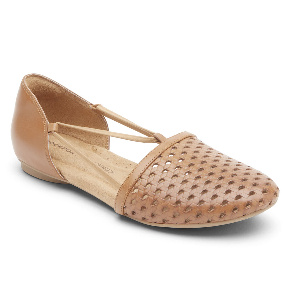 Rockport Flats Sko Dame Rosa - Reagan Perforated - JOXD14290